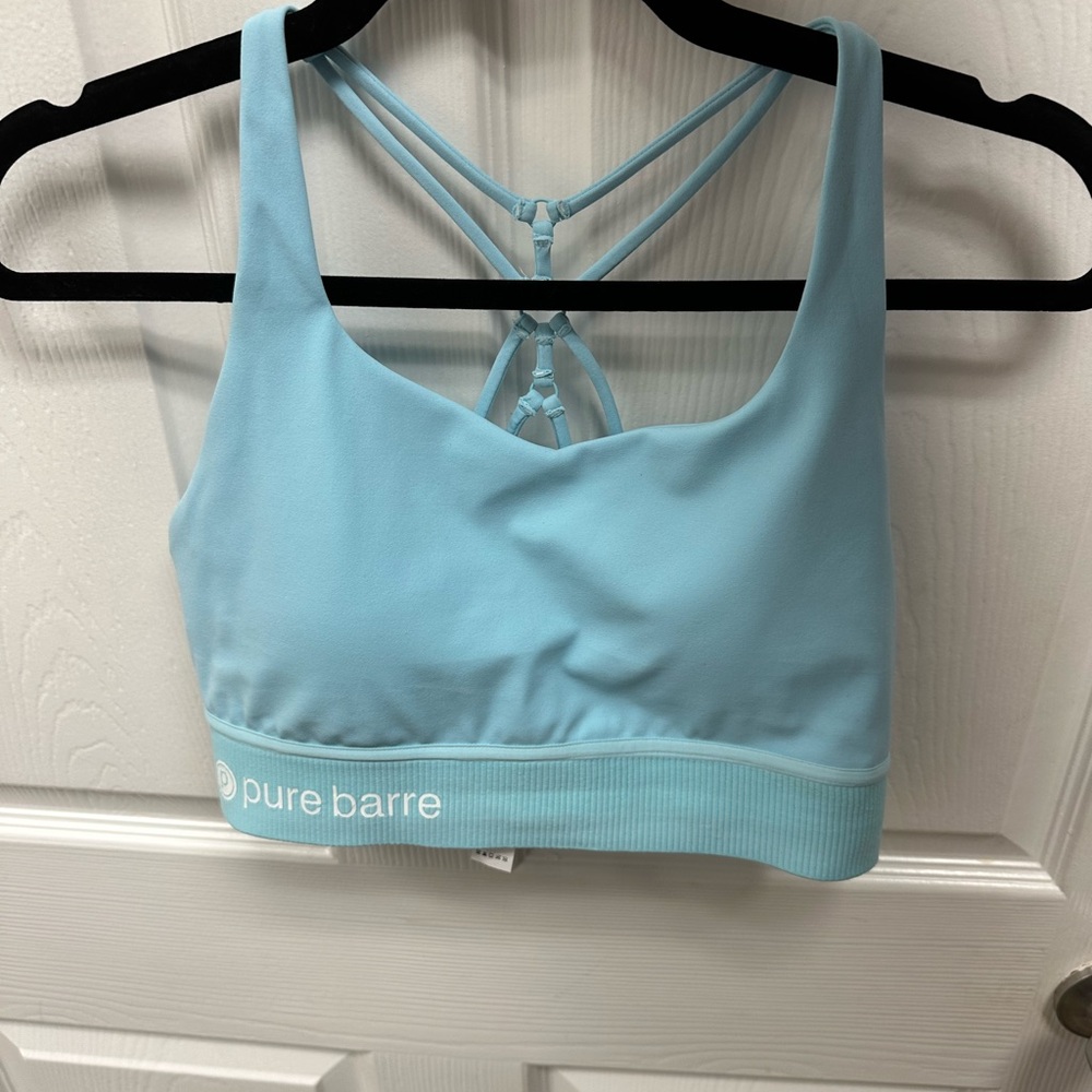 Pure Barre Women's Light Blue Sports Bra